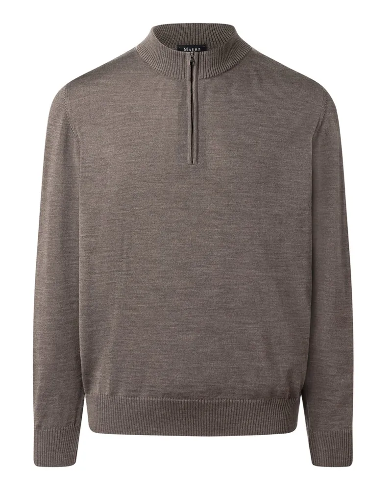 Maerz Glattstrick-Troyer aus Superwash-Merinowolle, Regular in Braun