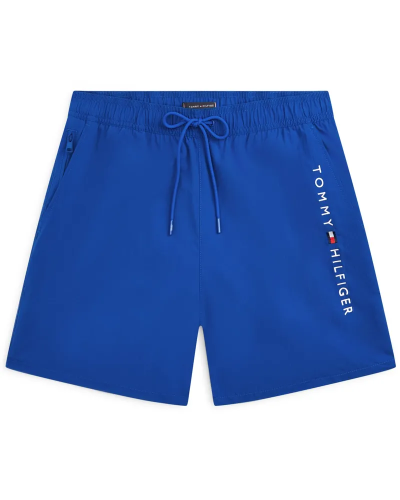 Tommy Hilfiger Badehose mit gesticktem Label-Schriftzug, Regular Fit in Königsblau