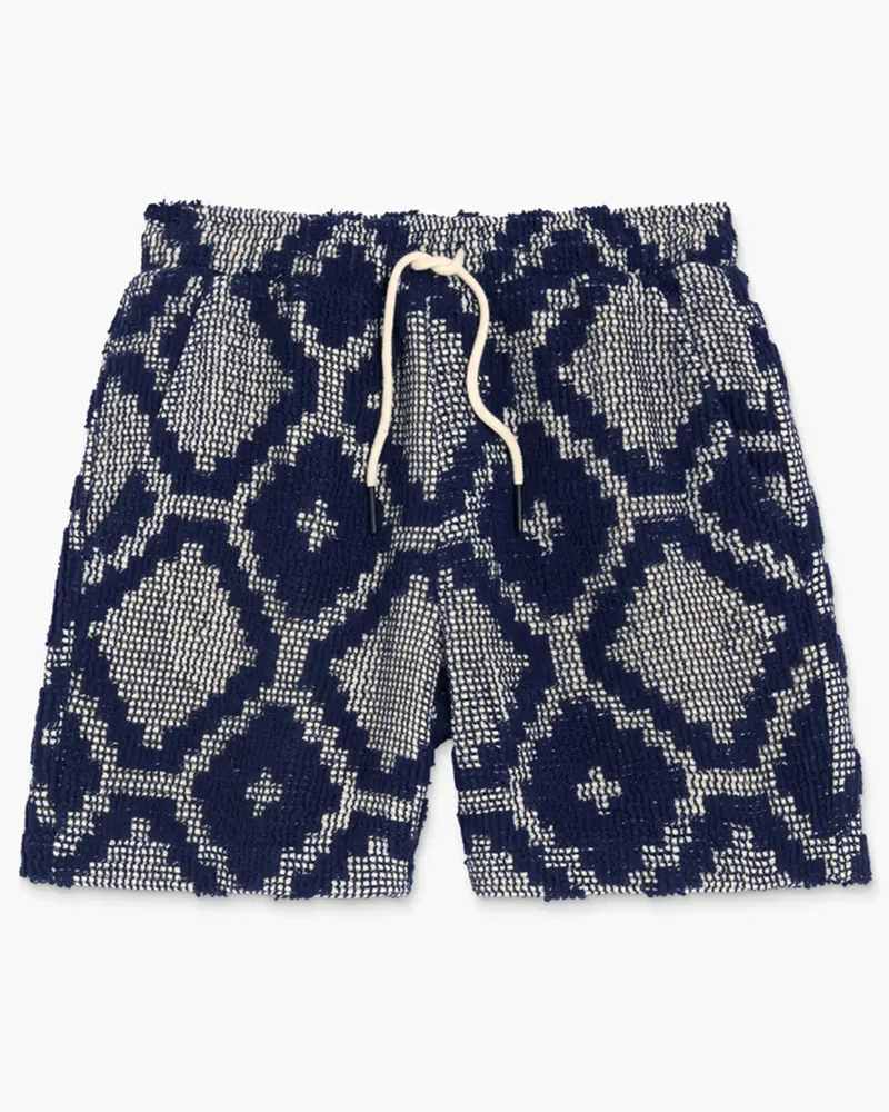 OAS Gefütterte Sommer-Strick-Shorts in Marine