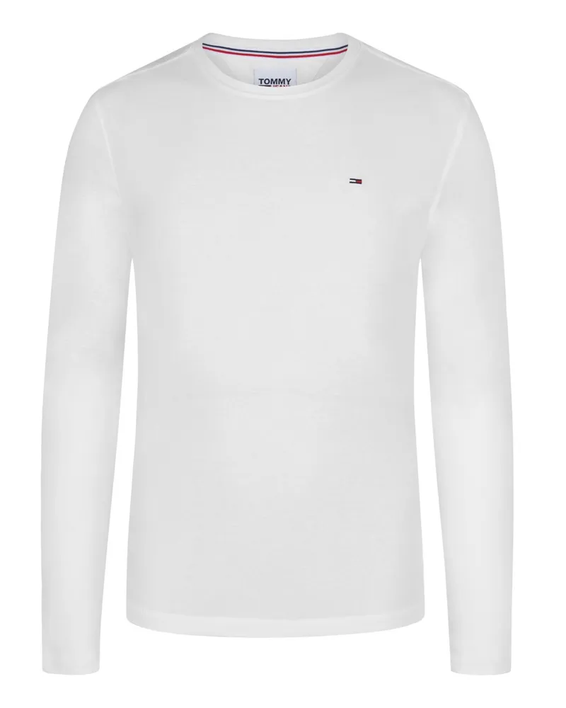 Tommy Hilfiger Longsleeve mit Logo-Stickerei in Weiß