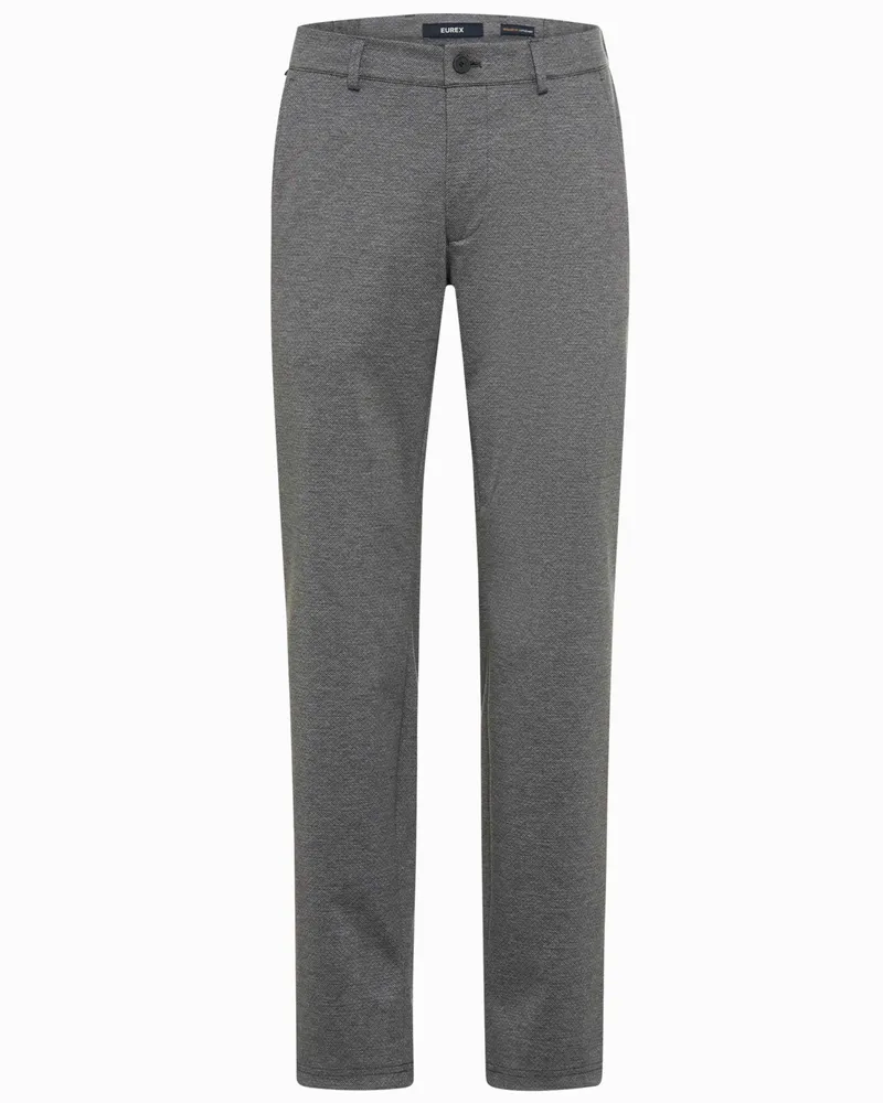 Eurex by Brax Jersey-Chino Thilo mit Stretch und Karo-Muster, Regular Fit in Grau