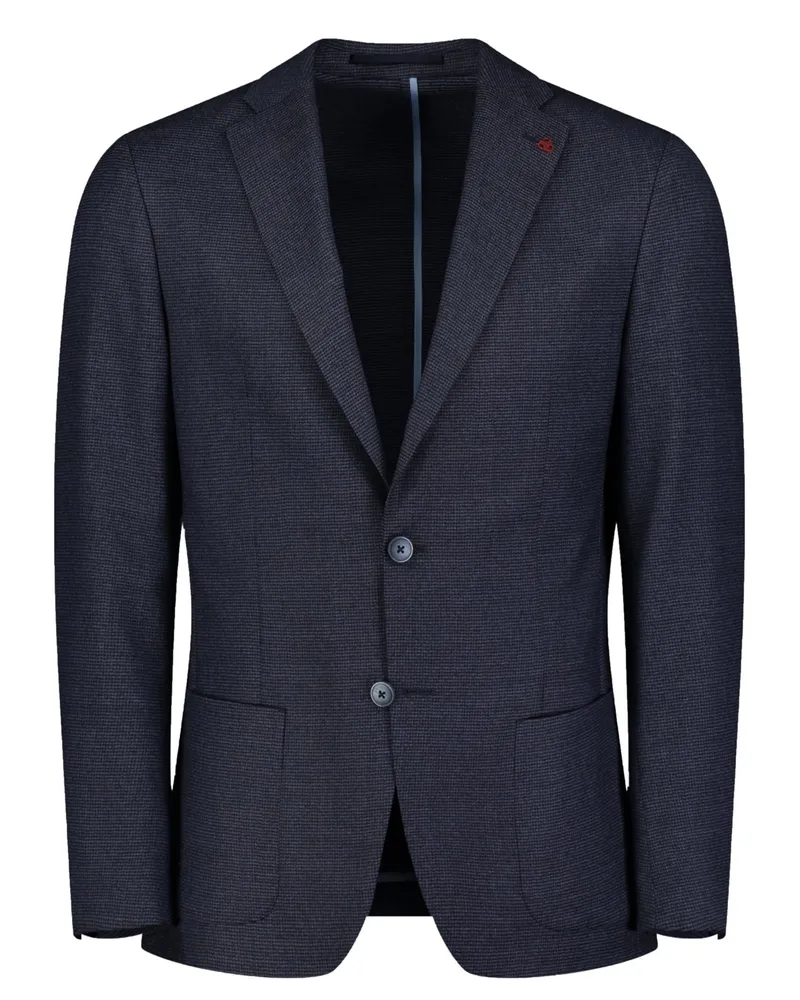 Roy Robson Anzugsakko aus Schurwolle und Stretch mit Pepita-Muster, Slim Fit in Marine