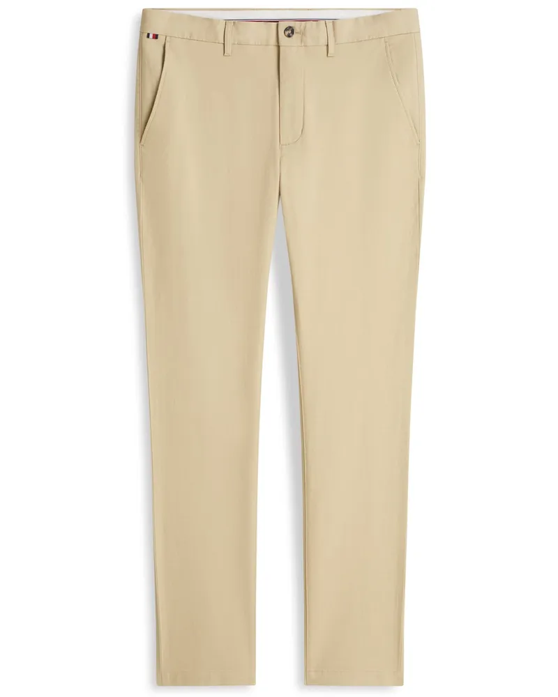 Tommy Hilfiger Chino Bleecker mit Strukturprint, Slim Fit in Beige