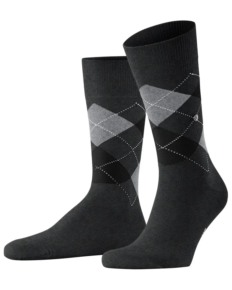 Burlington Wadenhohe Socken King mit Bio-Baumwolle in Grau