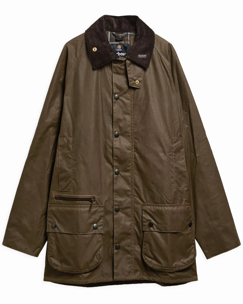 Barbour Wachsjacke Icons Beaufort mit Cordkragen in Braun