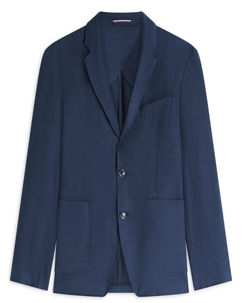 Tommy Hilfiger Ungefüttertes Leinensakko, Regular Fit in Marine