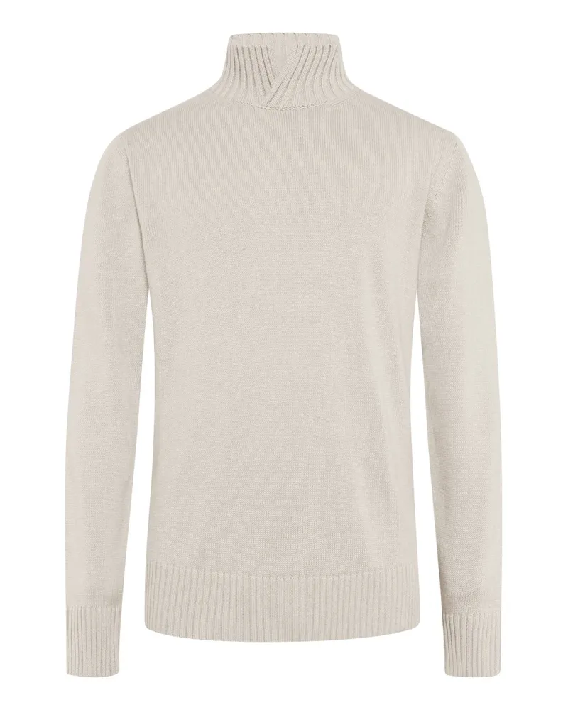 Maurizio Baldassari Softer Pullover mit Kaschmiranteil und Rollkragen in Beige