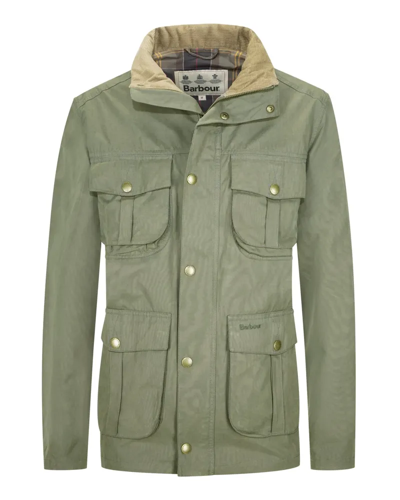 Barbour Ungefütterte Fieldjacket mit Druckknopfleiste und Zip in Grün
