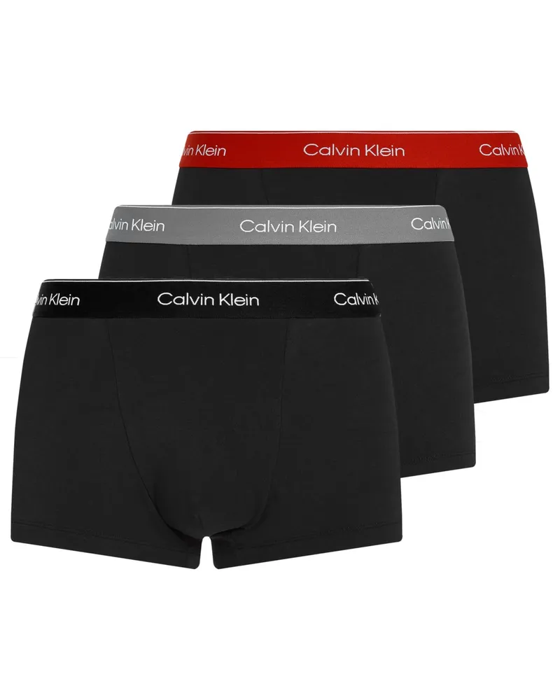 Calvin Klein 3er-Pack Boxer-Trunks aus Baumwolle und Stretch in Schwarz