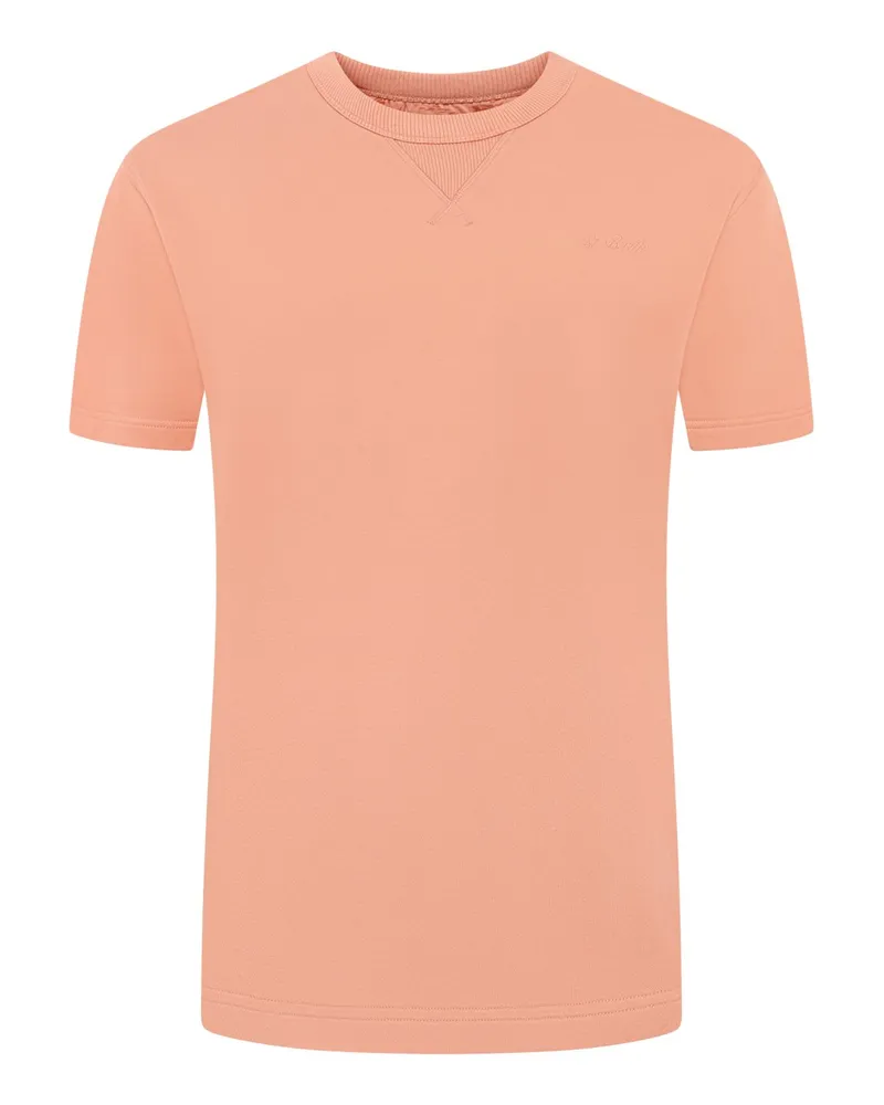 MC2 Saint Barth Leichtes T-Shirt aus Baumwolle mit O-Neck in Orange