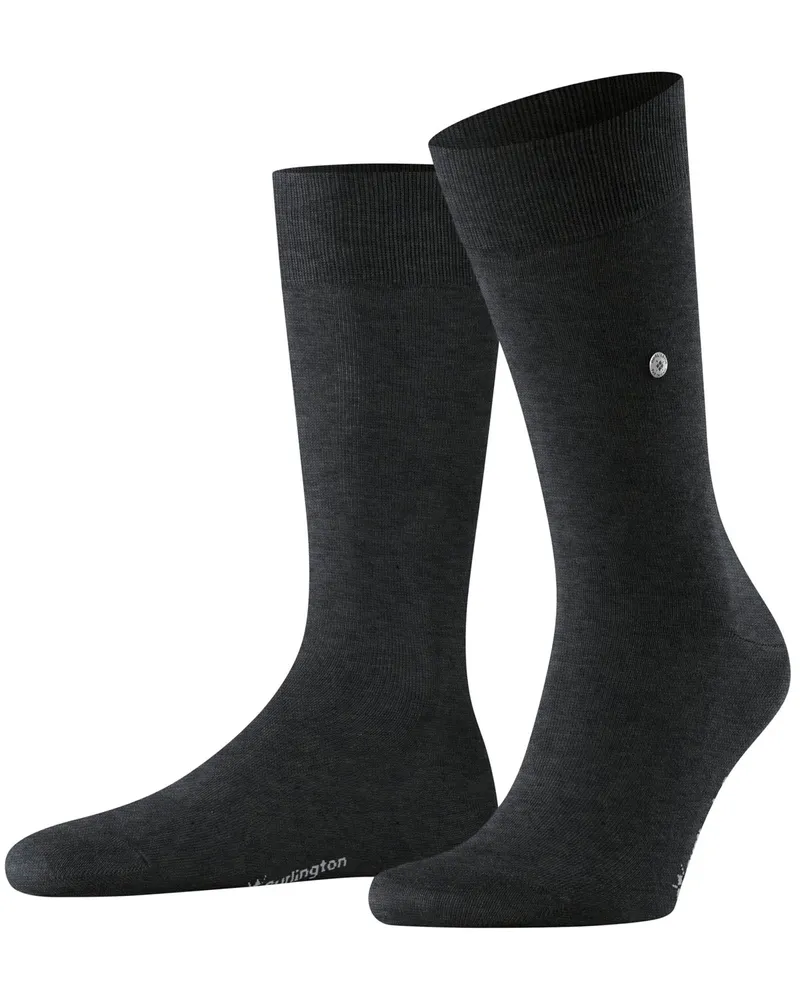 Burlington Wadenhohe Socken aus Bio-Baumwolle in Anthrazit