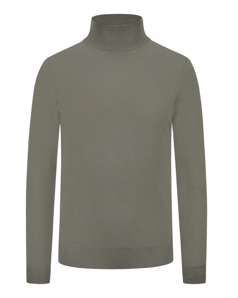 Filippo de Laurentiis Leichter Pullover aus Super 120 Merinowolle mit Turtleneck in Beige