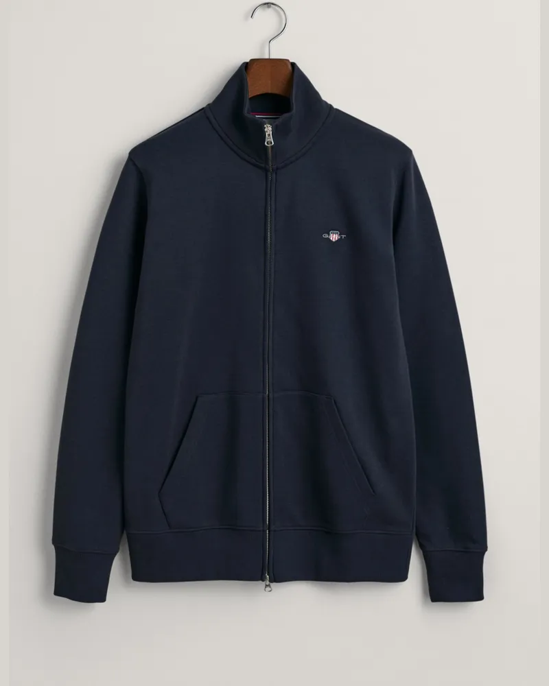Gant Sweatjacke mit Stehkragen und Logo-Stickerei Marine