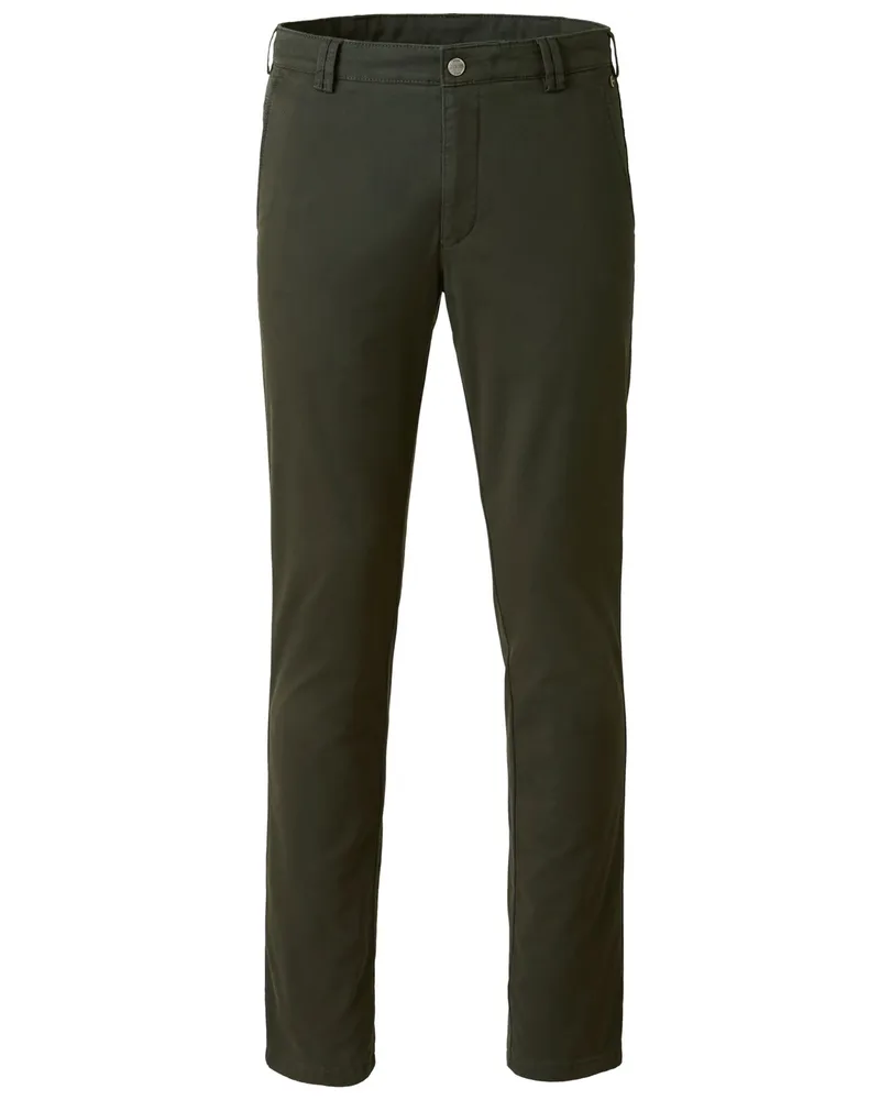 Meyer Hosen Thermo-Chino Bonn aus Baumwoll-Twill mit Stretch, Regular Fit in Oliv