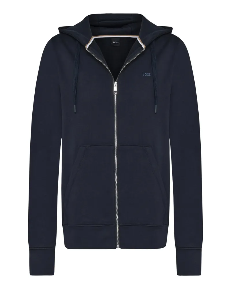 HUGO BOSS Kapuzen-Sweatjacke Spence aus Baumwolle, Regular in Marine