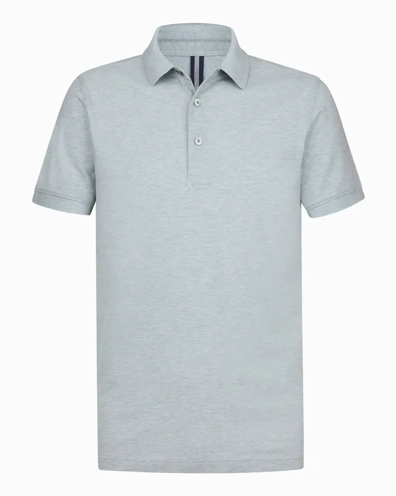 Profuomo Piqué-Poloshirt aus Bio-Baumwolle, Regular Fit in Blau