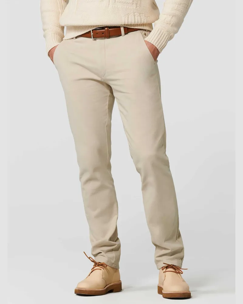Meyer Hosen Cordhose Bonn aus Bio-Baumwolle mit Stretch, Modern Fit in Kreide