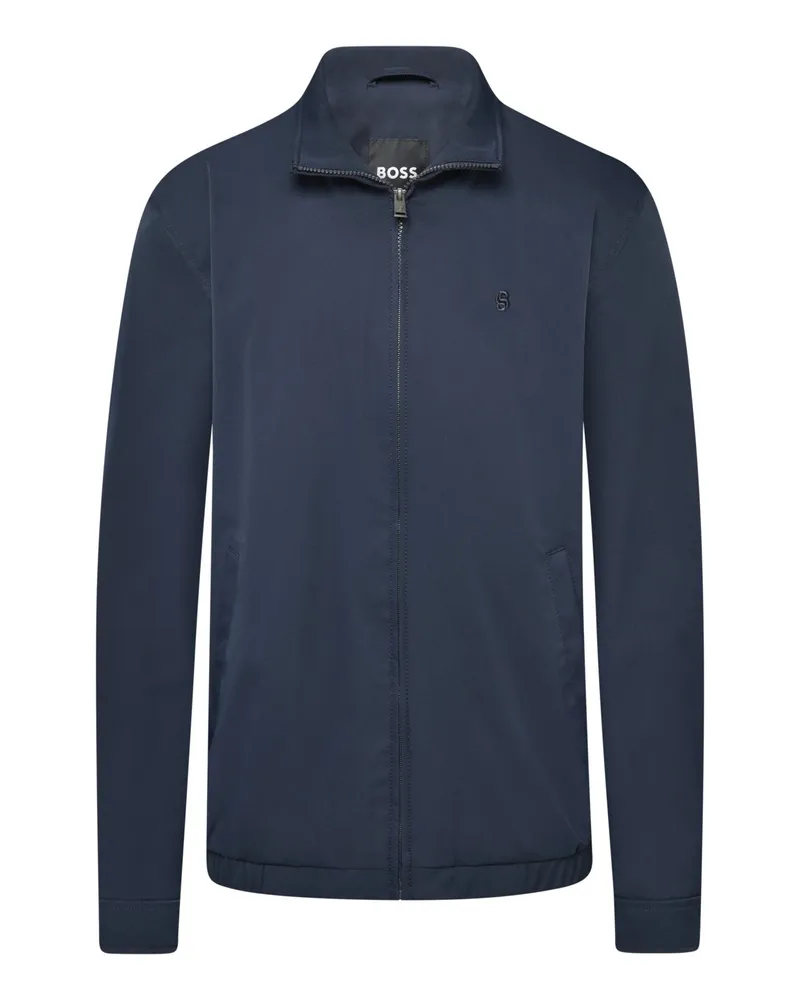 HUGO BOSS Wasserabweisender Blouson Carvo aus Mikrofaser mit Zip in Marine