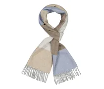 Kaschmirschal mit Fischgrätmuster und Fransen in