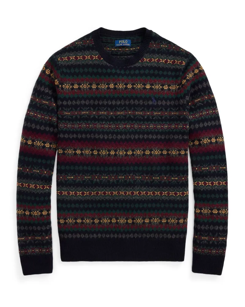 Ralph Lauren Pullover aus Wolle mit Norweger-Muster in Marine
