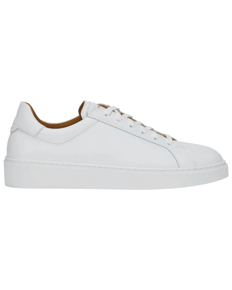 Magnanni Klassische Sneaker aus Glattleder in Weiß