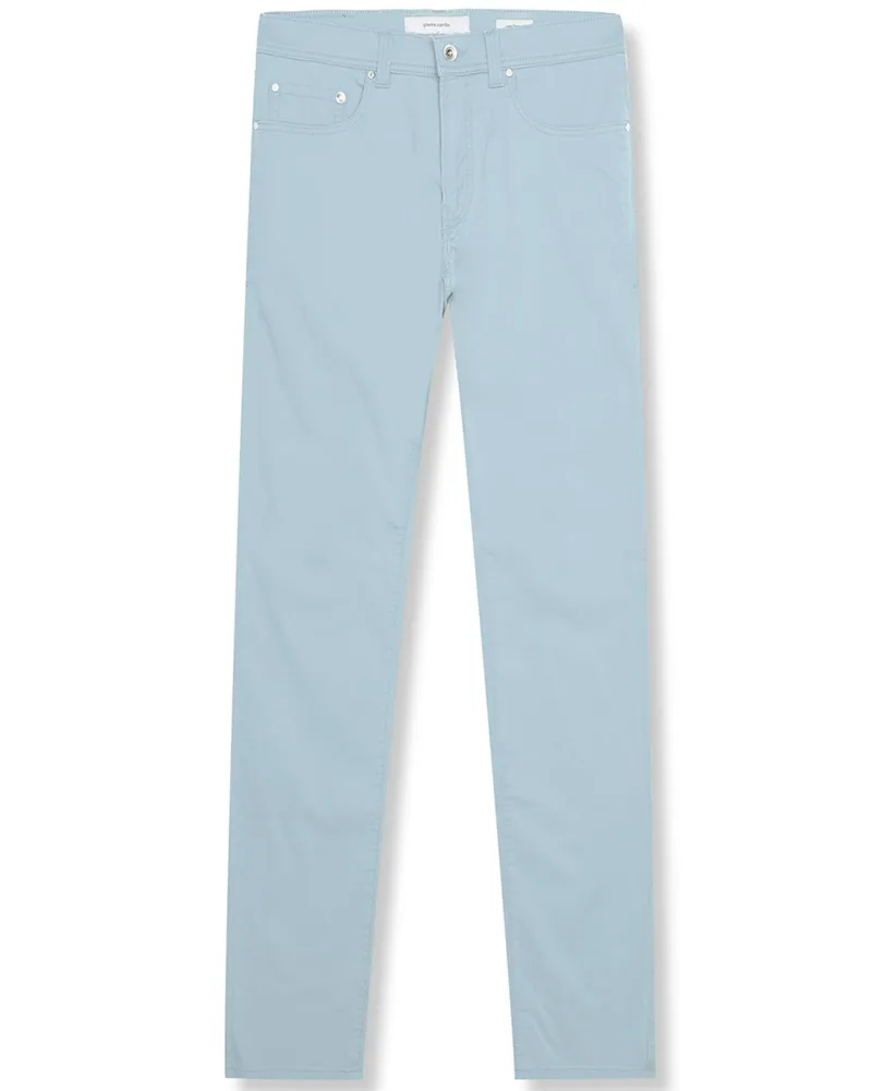 Pierre Cardin Leichte 5-Pocket Hose Lyon mit Stretch, Modern Tapered Fit Hellblau