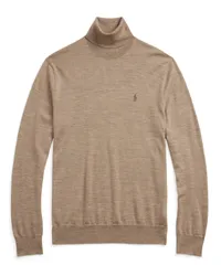 Ralph Lauren Rollkragenpullover aus reiner Merinowolle Hellbraun