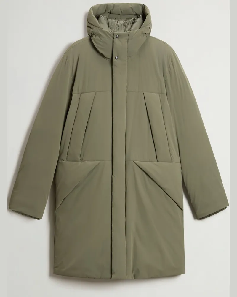Woolrich Funktionaler Daunenparka aus softem Stretch-Nylon-Gewebe in Oliv