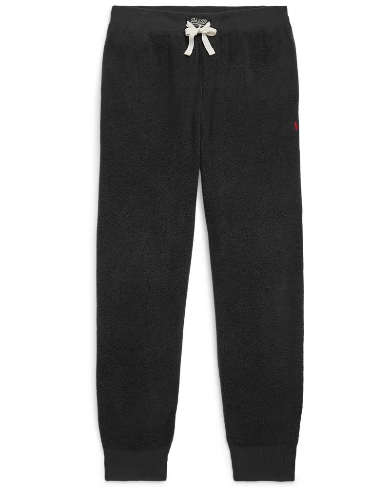 Ralph Lauren Sweatpants in Fleece-Qualität mit Logo-Stickerei in Schwarz