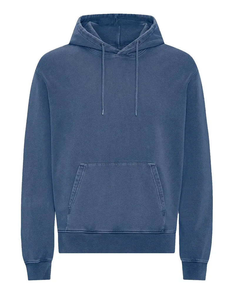 COLORFUL STANDARD Hoodie aus Bio-Baumwolle im Washed-Look in Marine
