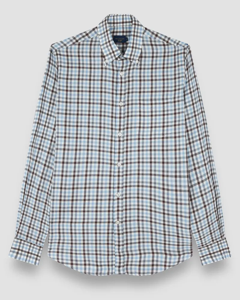 Paul & Shark Superleichtes Hemd aus softem Flanell mit Lyocellanteil in Hellblau