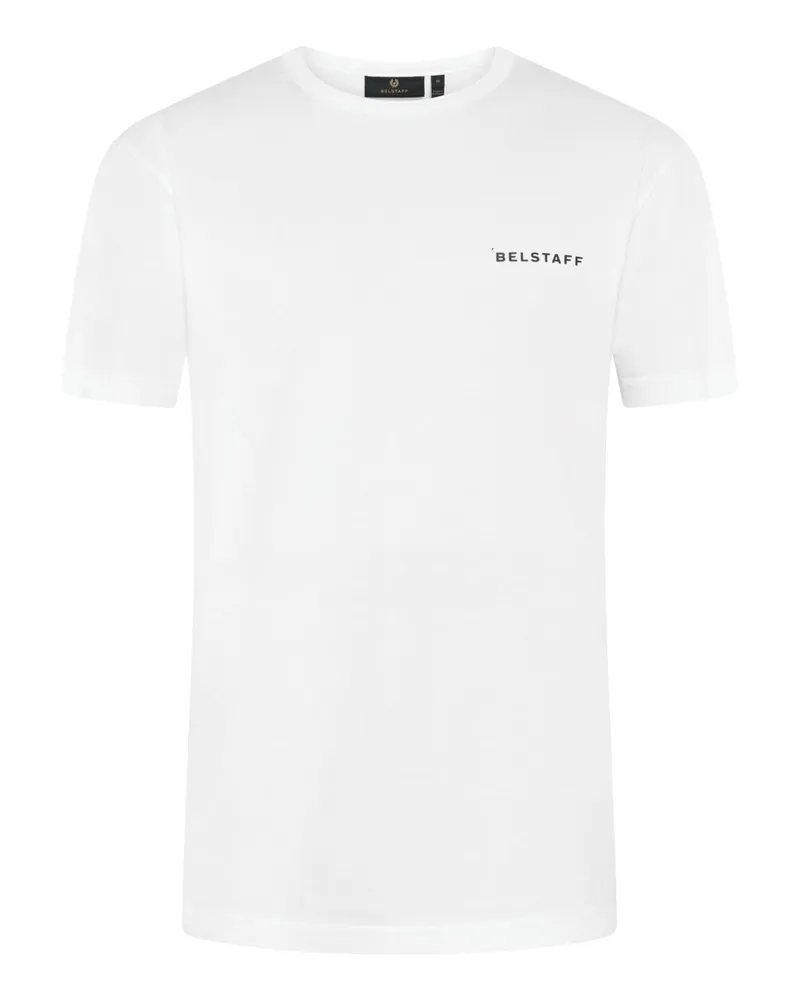 Belstaff T-Shirt mit Label-Schriftzug und Rückendruck, Regular Fit in Weiß