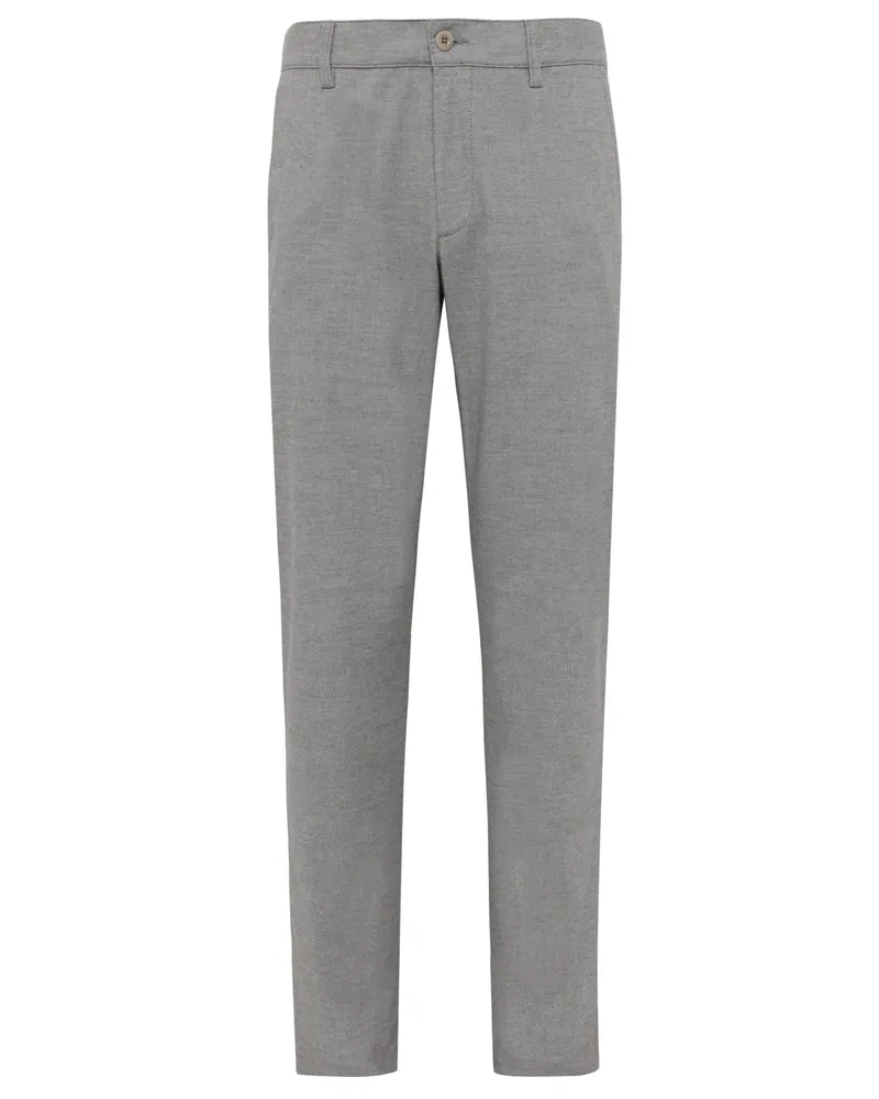 Alberto Softe Chino Lou in Woll-Haptik, Regular Fit in Hellgrau