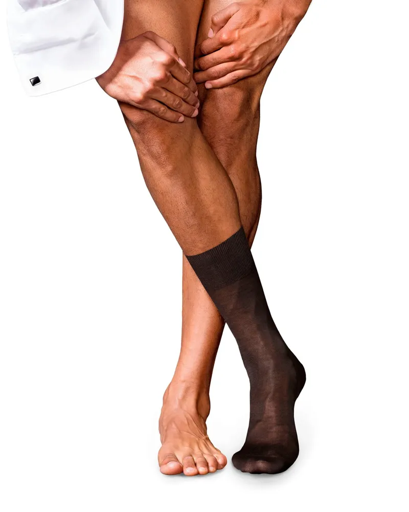 Falke Socken No.9 mit edler ägyptischer Karnak-Baumwolle in Braun