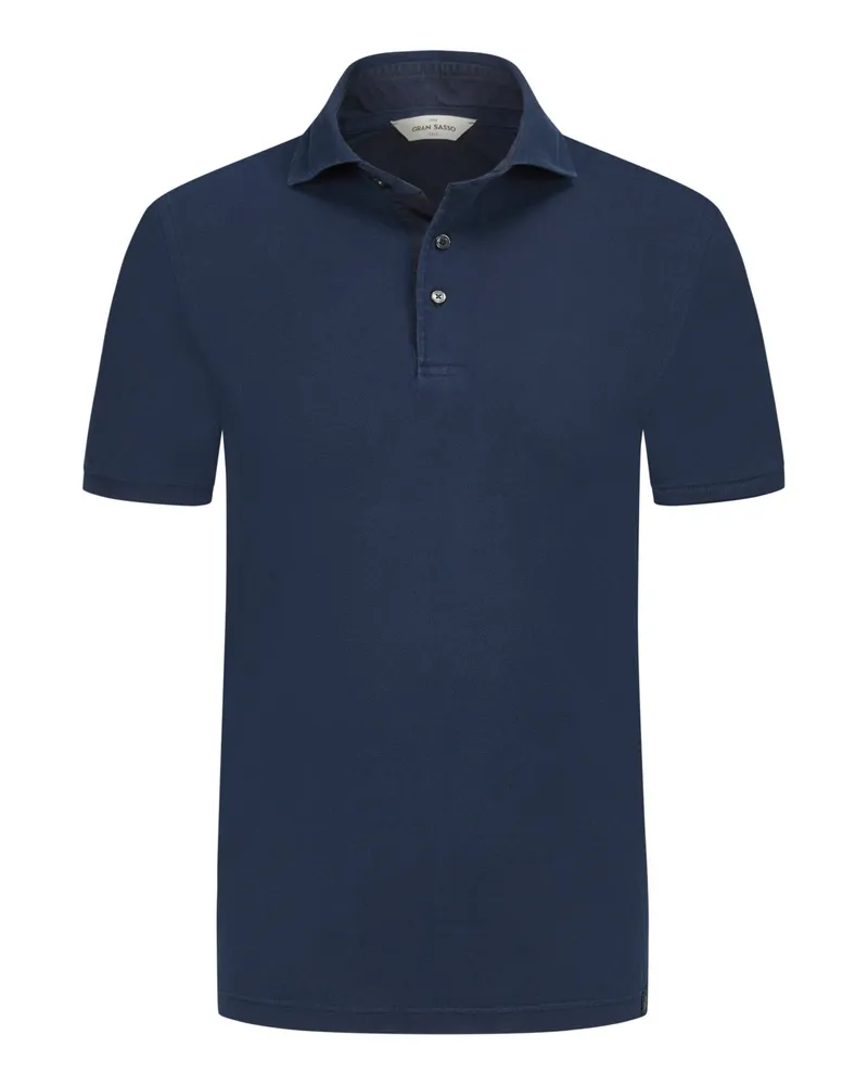 Gran Sasso Poloshirt in Piqué-Qualität aus Baumwolle Marine