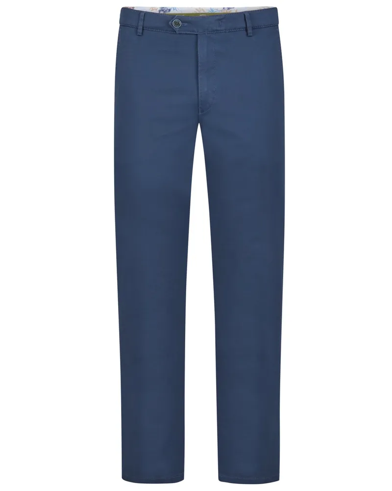 Meyer Hosen Chino mit Stretchanteil, Modern Fit in Blau