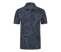 Piqué-Poloshirt mit floralem Print, Garment Dyed