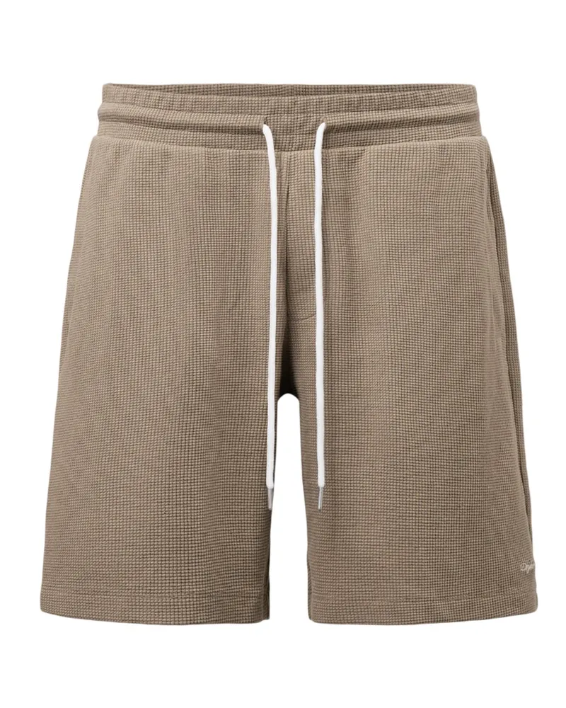 Drykorn Sweatshorts aus einem Baumwoll-Mix mit Wabenstruktur in Oliv