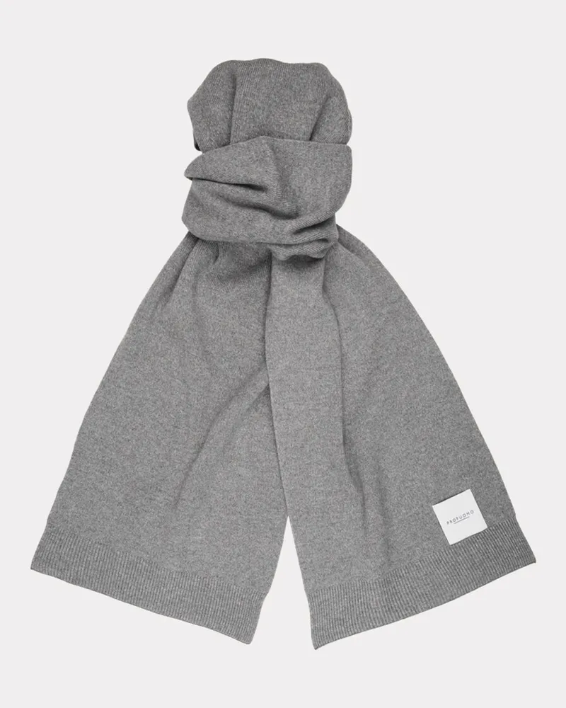 Profuomo Schal aus einem Woll-Mix in Grau