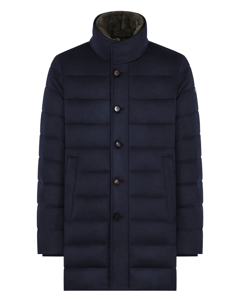 DUNO Gesteppte Wolljacke Orlando F Prato mit Daunenfüllung, Regular Fit in Marine