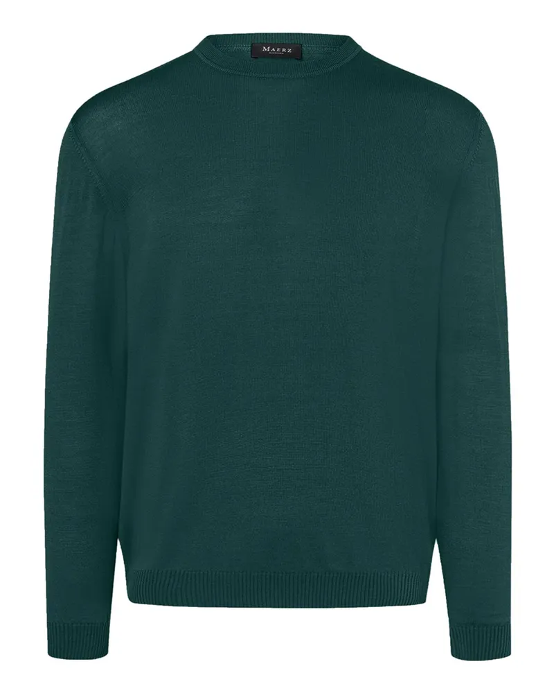 Maerz Maschinenwaschbarer Pullover aus feiner Merinowolle in Tanne