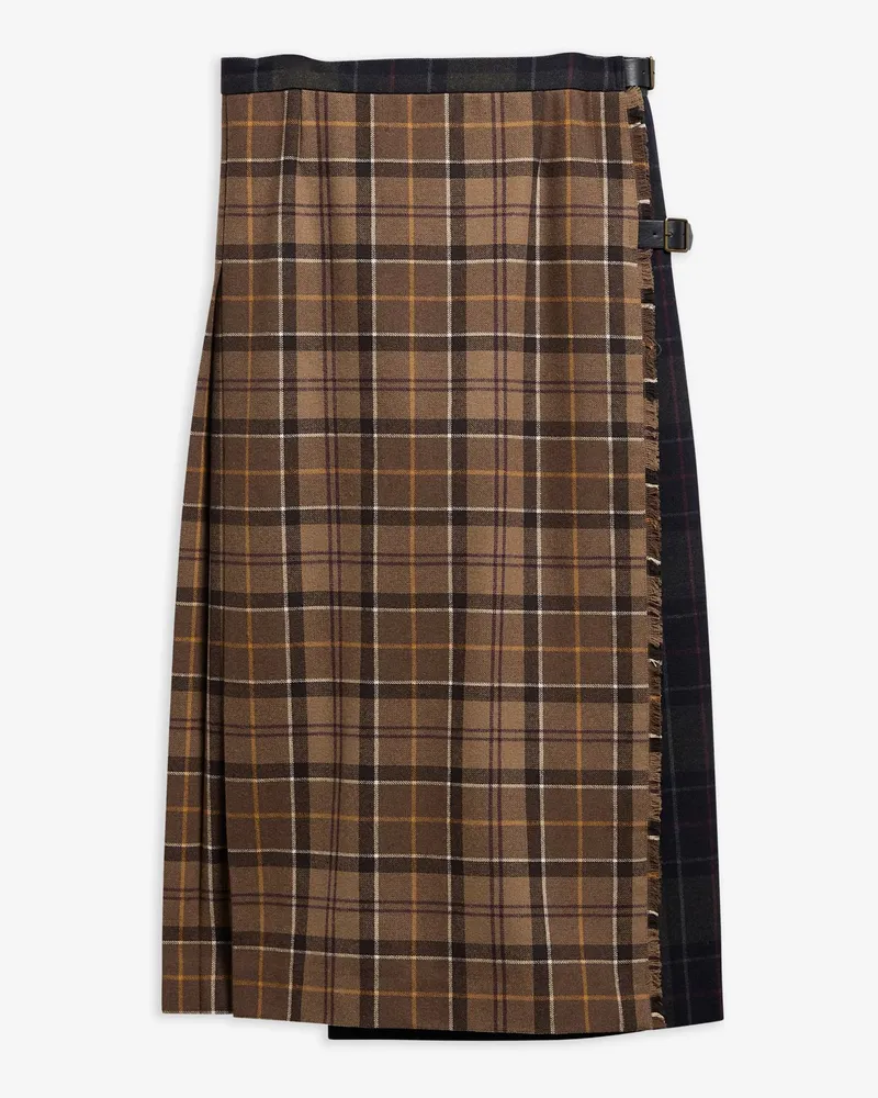 Barbour Damen Tartan-Rock Hazelwood aus einem Woll-Mix in Oliv