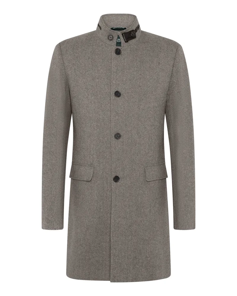 Wellington of Bilmore Einreihiger Tweed-Kurzmantel Howard mit Kaschmiranteil in Beige