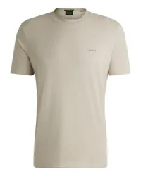 HUGO BOSS T-Shirt mit Label-Schriftzug und Stretchanteil Kreide