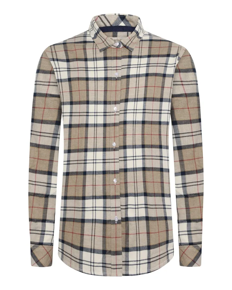 Barbour Damen-Hemdbluse Elishaw mit Karomuster, Relaxed Fit in Braun