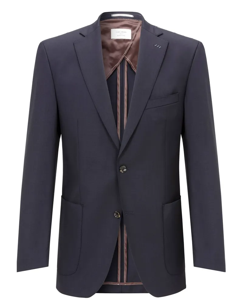 Carl Gross Teilgefütterter Blazer mit Stretchanteil in Marine