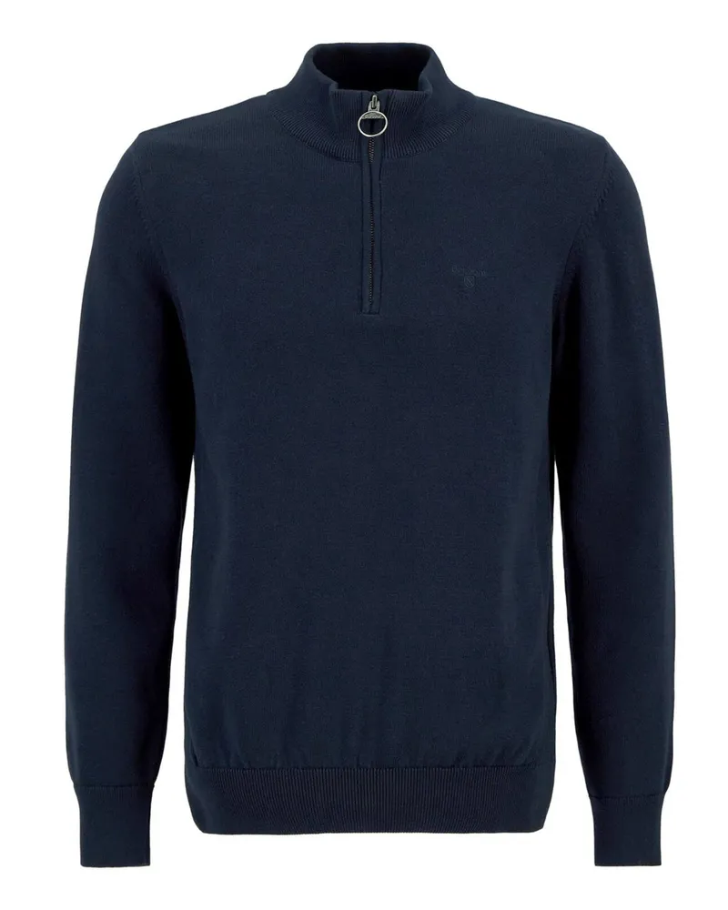 Barbour Troyer aus Baumwolle mit gesticktem Label-Schriftzug in Marine