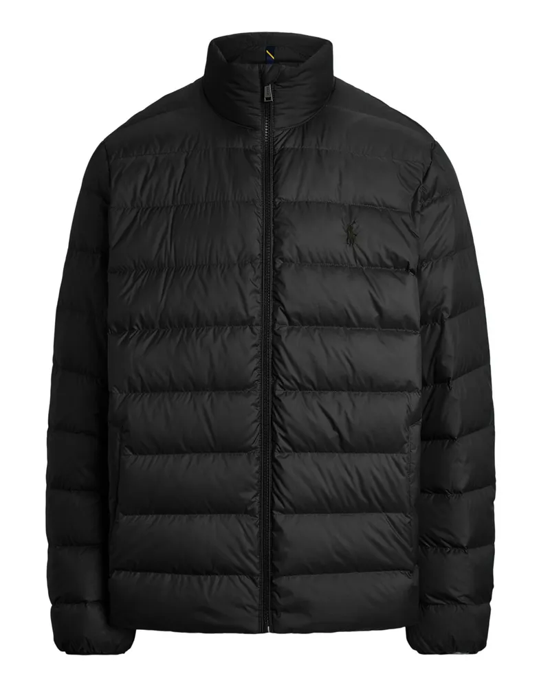 Ralph Lauren Steppjacke mit Kunstdaunenfüllung und Poloreiter-Aufnäher in Schwarz
