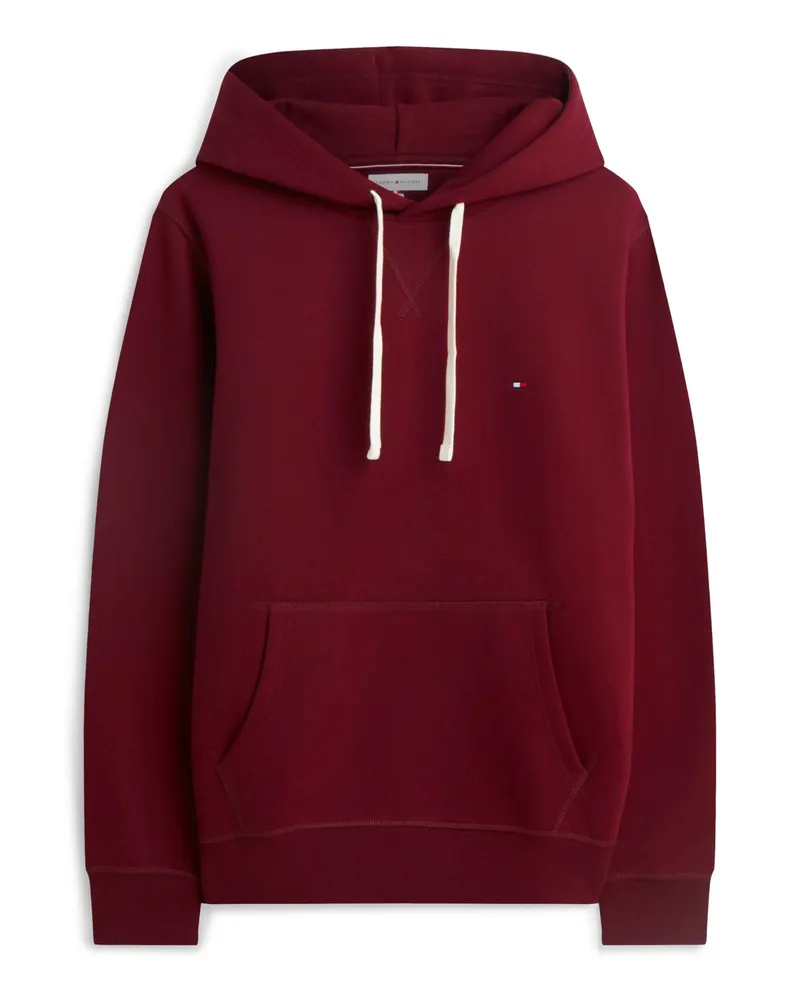 Tommy Hilfiger Hoodie aus einem soften Baumwoll-Mix in Bordeaux