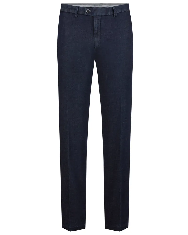 Hiltl Chino Tarent aus elastischer Baumwolle in Denim-Optik, Slim Fit in Graublau